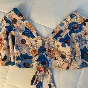 Zara floral Crop top XS